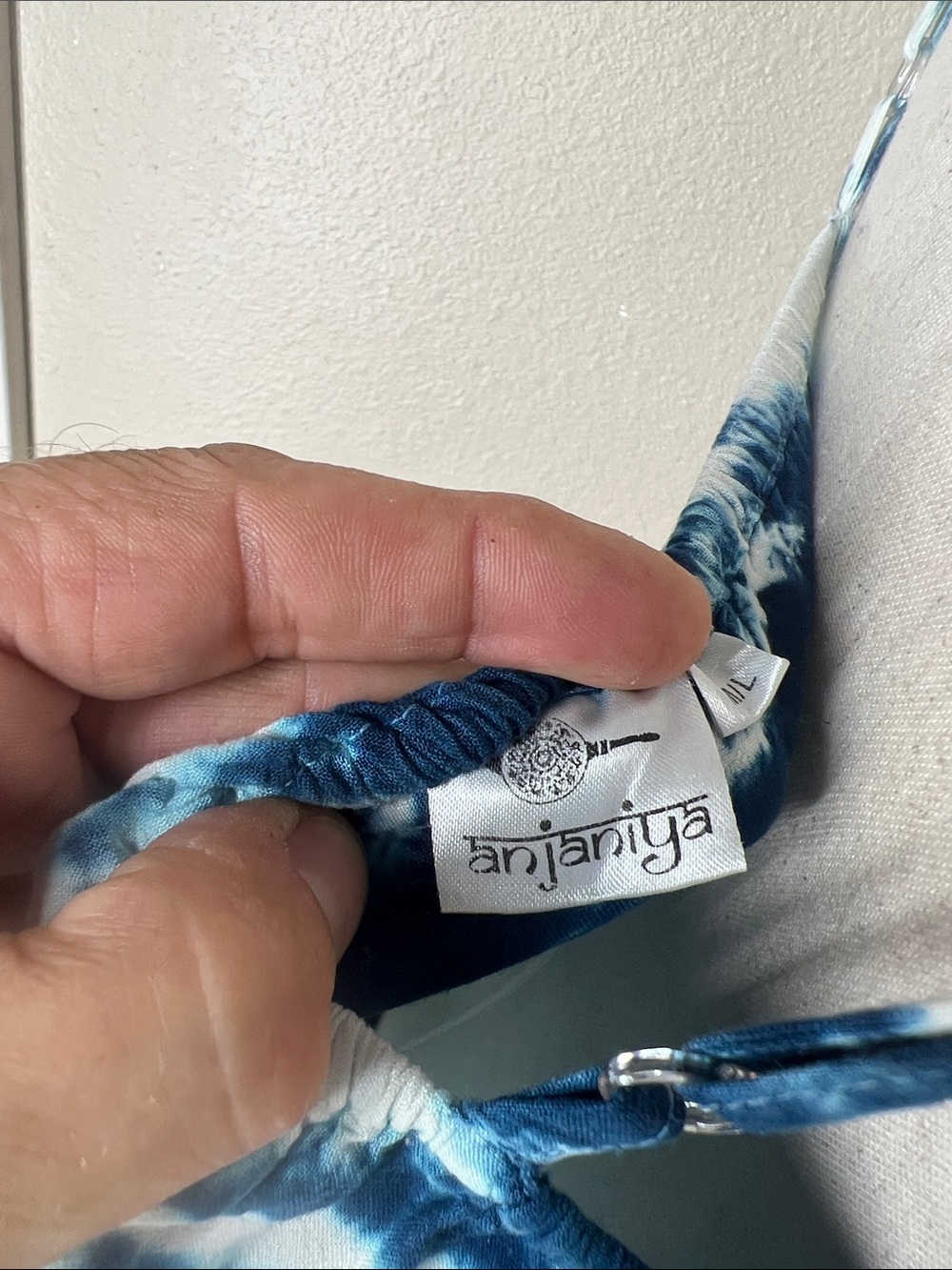 Blue Tie-Dye Spaghetti Strap Maxi Dress - Picture 6 of 7